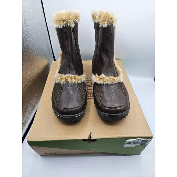 Jambu Women's‎ Eskimo Dark Brown Boots Fur Lined Size 9.5 New with Box Zip Up - Picture 4 of 10